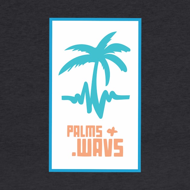 Palms and Wavs Emblem Pocket Tee - White by jhonithevoice